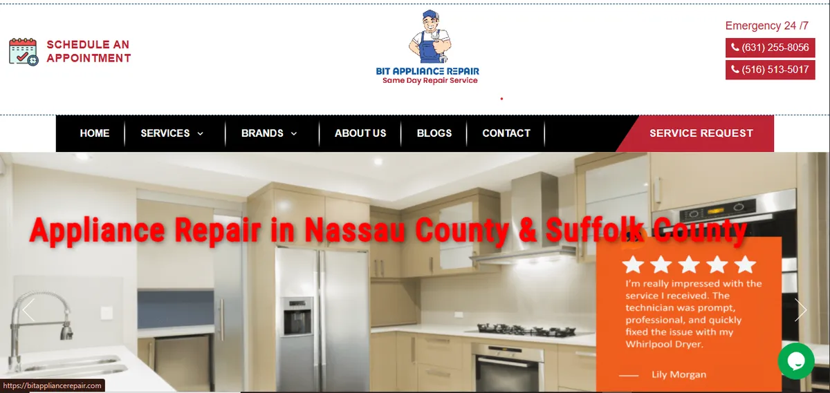 Bit Appliance Repair — Business Websites build by Softaculor