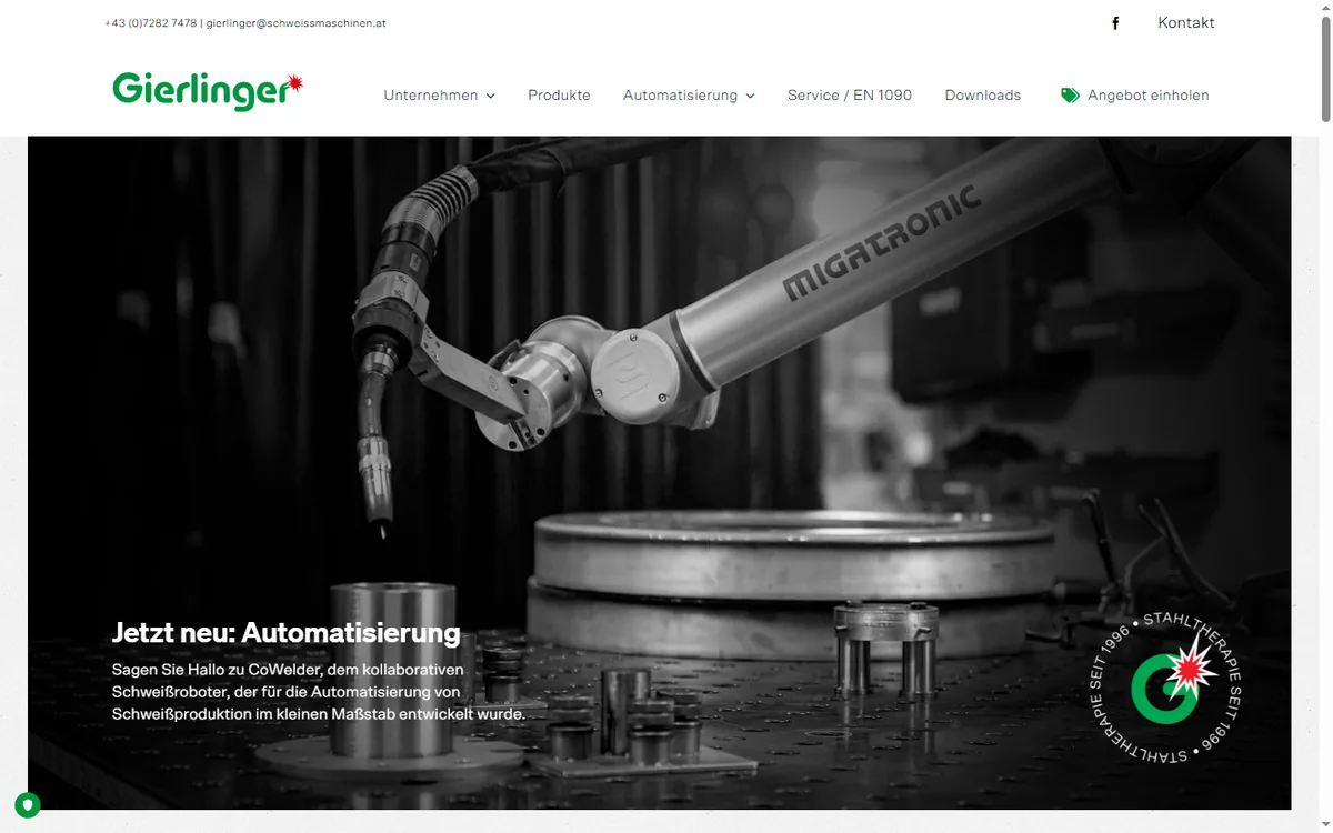 Schweissmaschinen Gierlinger — Online Stores build by Softaculor