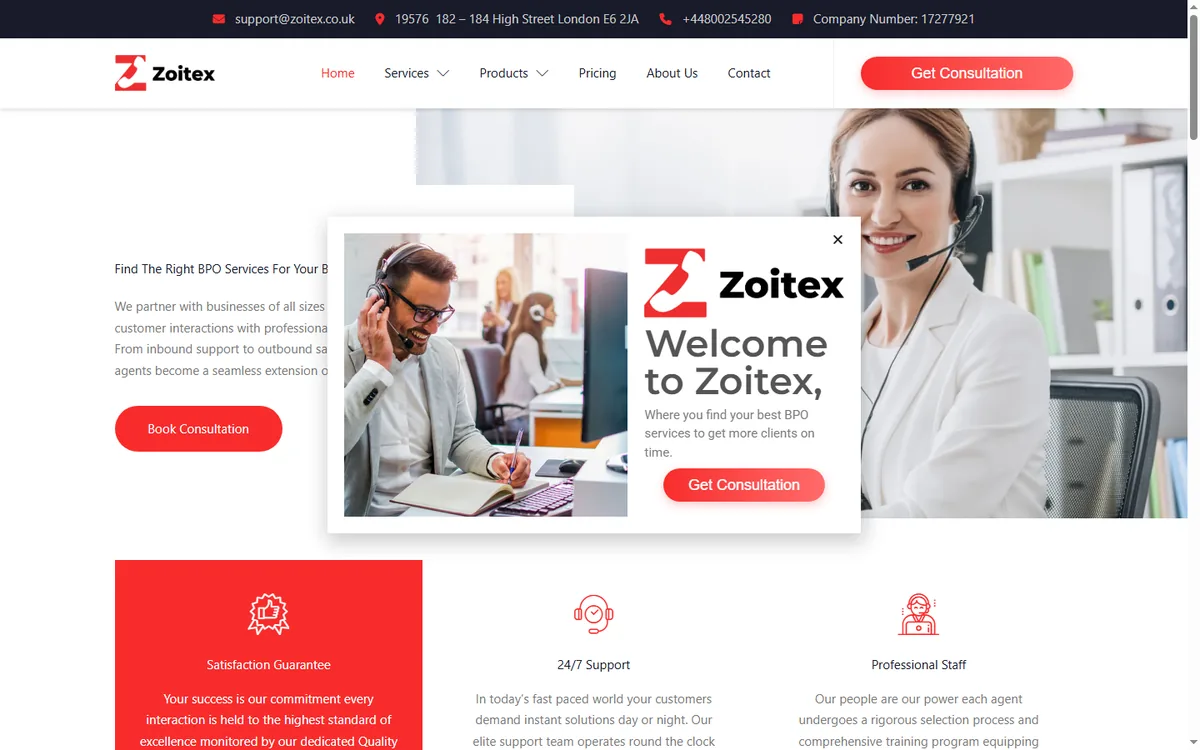 Zoitex — Business Websites build by Softaculor